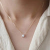 Solitaire Supreme Sparkle Pendant Necklace | Gold