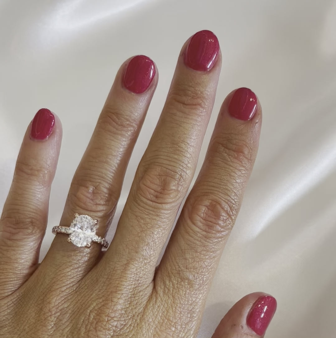 Enchanting Hidden Halo Ring | Rose Gold