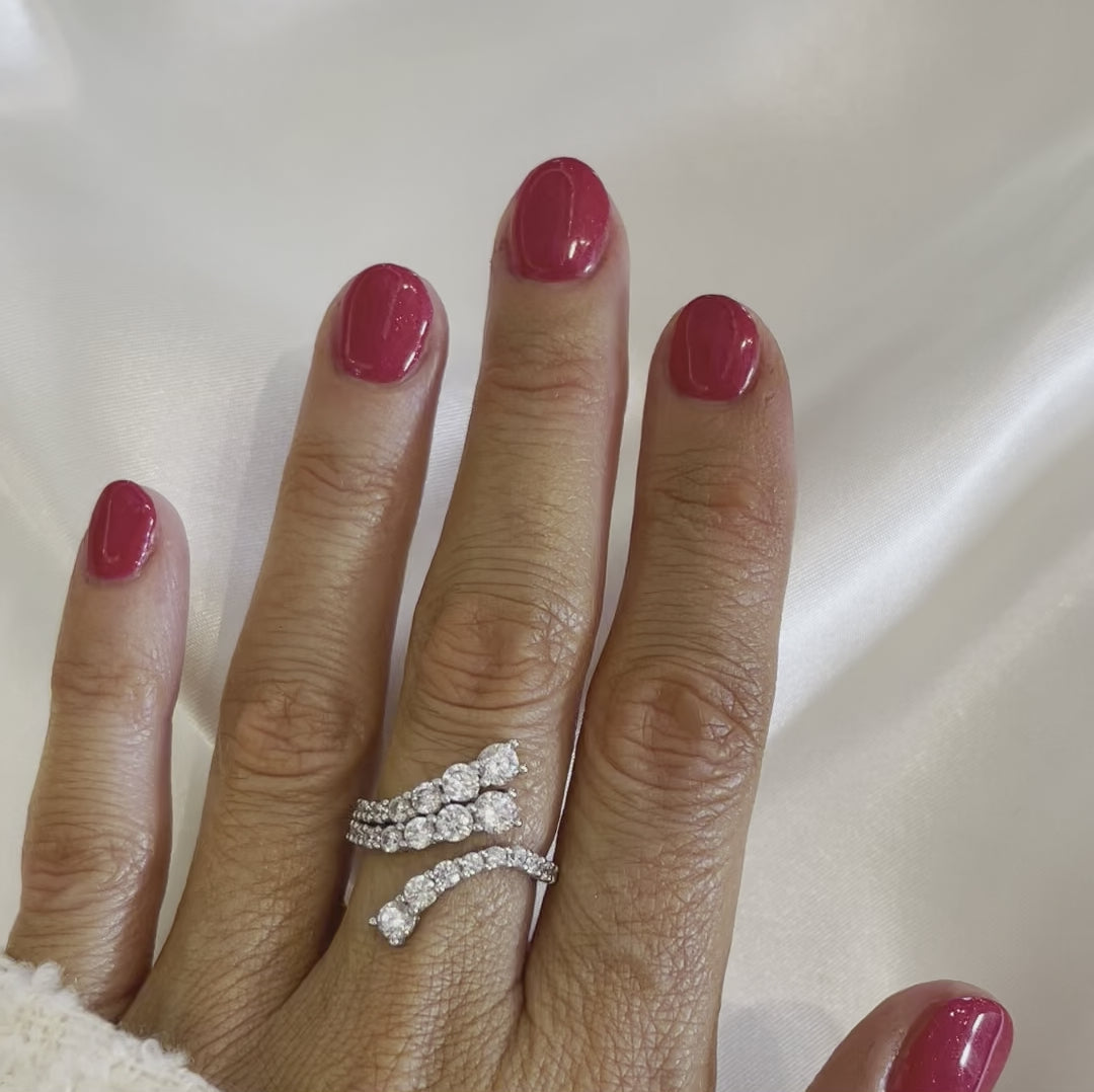 Reflections Wraparound Cocktail Ring | Silver