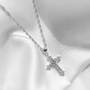 "Like A Prayer" Cross Pendant Necklace | Silver