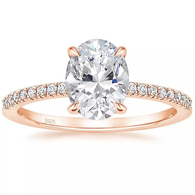 Enchanting Hidden Halo Ring | Rose Gold