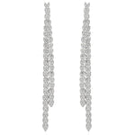 Waterfall Front To Back Drop Earrings | Silver