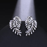 Wedding earrings, silver earrings, bridal earrings, bridesmaid earrings, going out earrings, shiny earrings, rhodium earrings, statement earrings