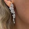 Statement earrings, party earrings, silver earrings, drop earrings, wedding earrings, going out earrings, sparkling earrings