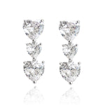 Statement earrings, party earrings, silver earrings, drop earrings, wedding earrings, going out earrings, sparkling earrings
