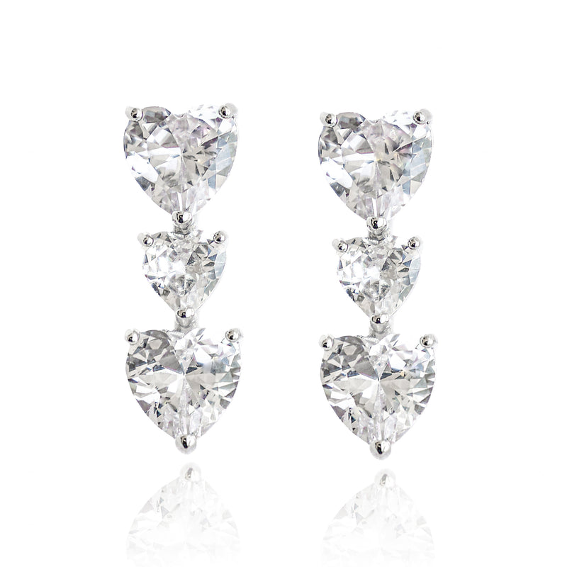 Statement earrings, party earrings, silver earrings, drop earrings, wedding earrings, going out earrings, sparkling earrings