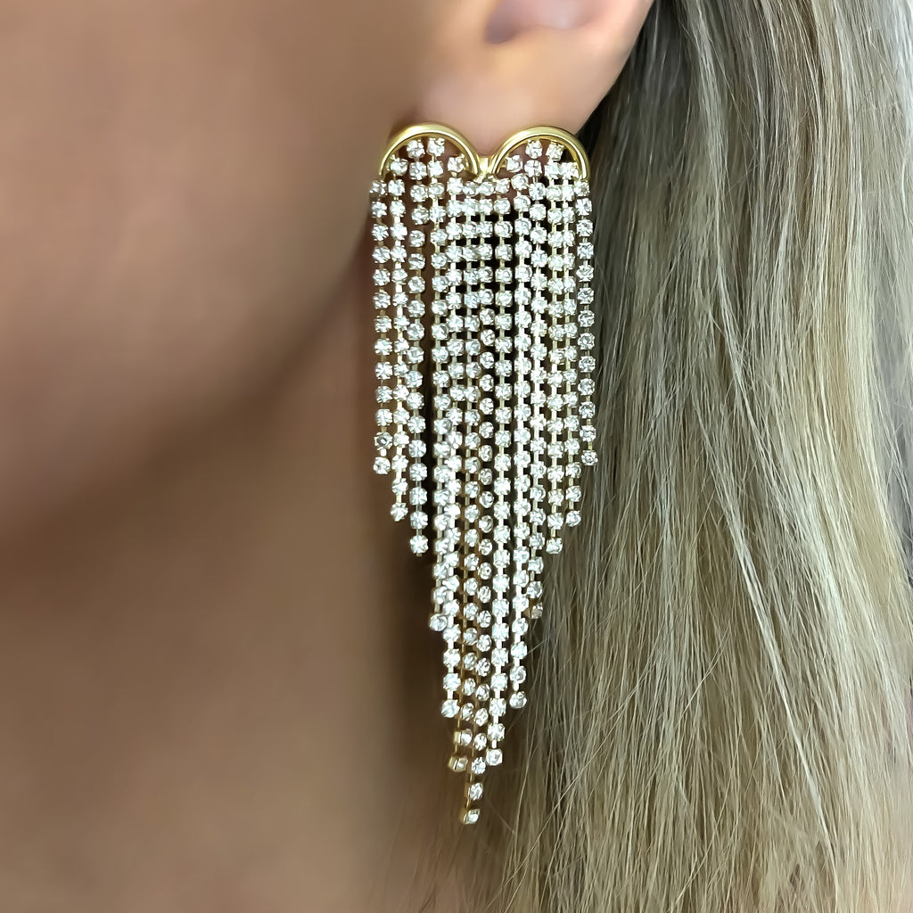 Statement earrings, party earrings, silver earrings, drop earrings, wedding earrings, going out earrings, sparkling earrings