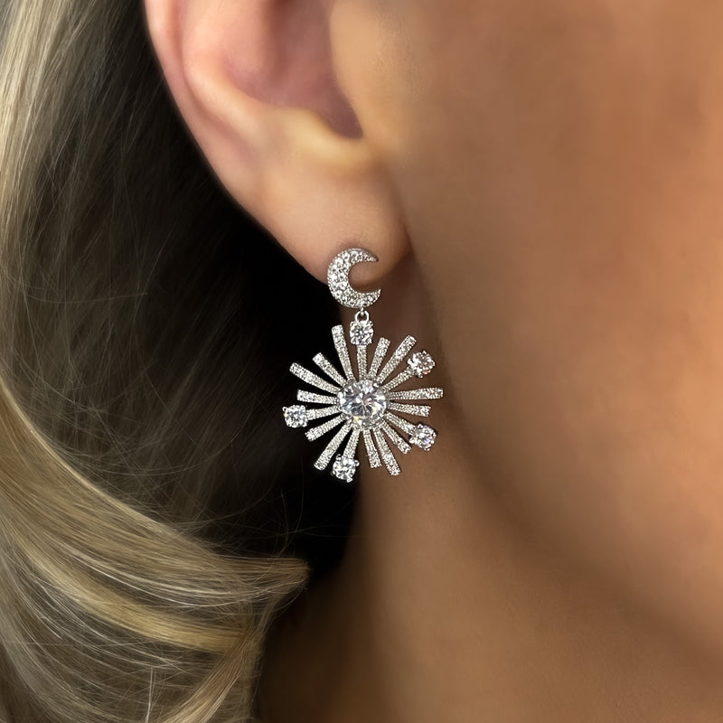 Moonlight Drop Earrings | Silver