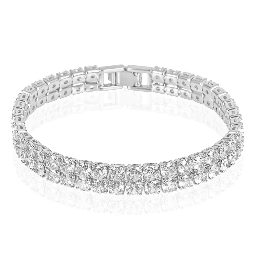 Two row tennis bracelet sale