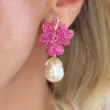 Pink earrings, Gold earrings, pearl earrings, going out earrings, wedding earrings, golden earrings, drop earrings, party earrings, gold pearl earrings, pearl earrings, bridal earrings, statement earrings