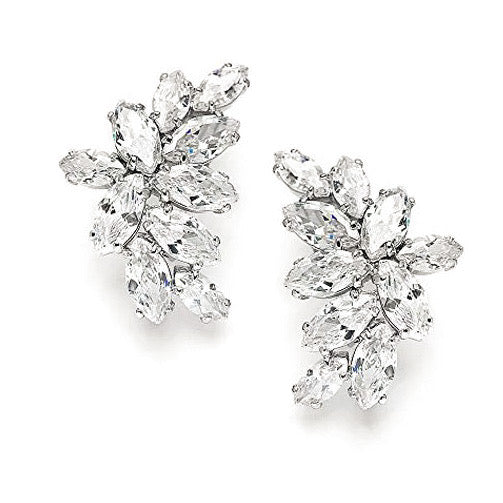 Silver earrings, statement earrings, wedding earrings, cluster earrings, going out earrings