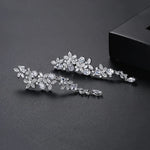Statement earrings, party earrings, silver earrings, drop earrings, wedding earrings, going out earrings, sparkling earrings