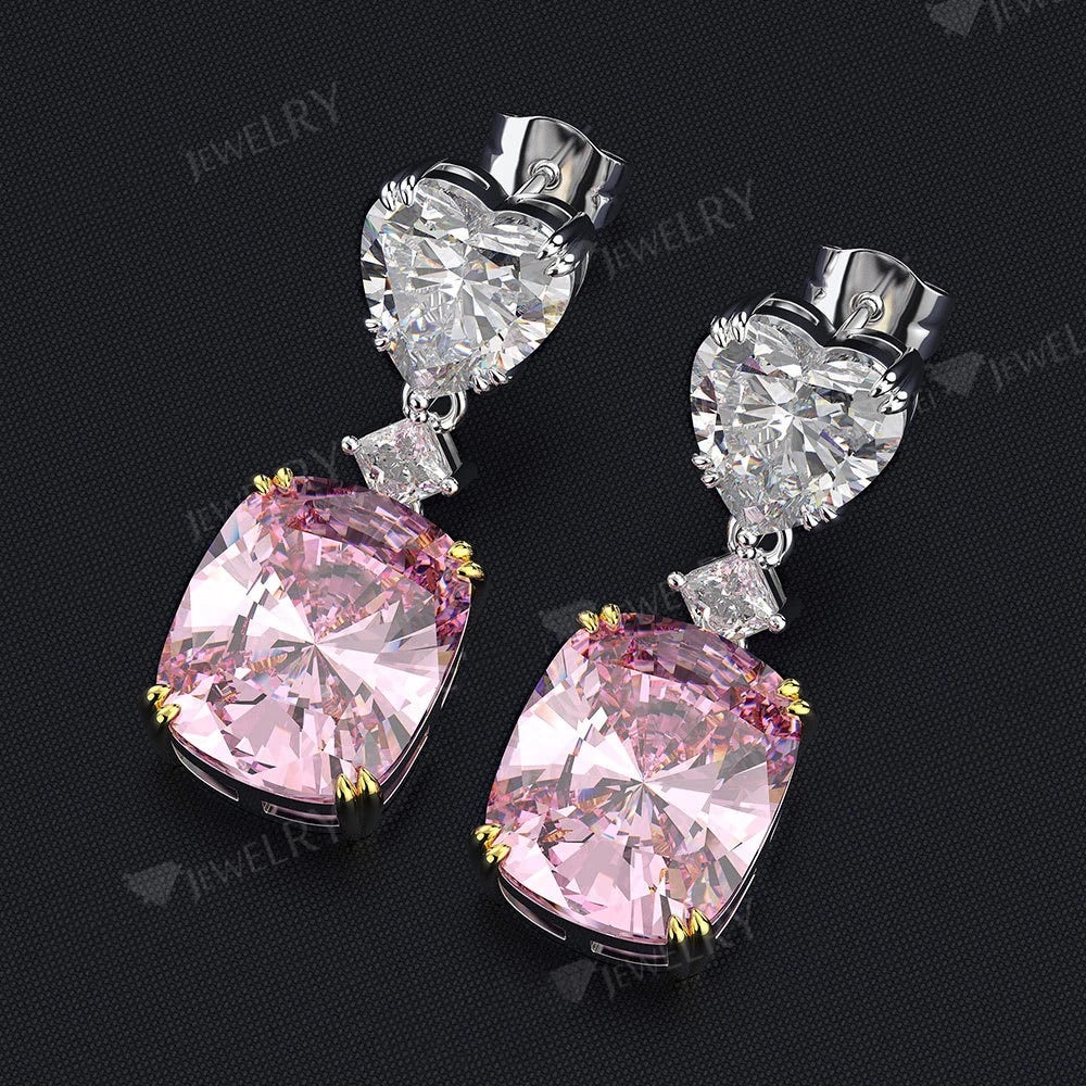 Beautiful sales pink earrings
