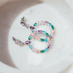 Hoop earrings, silver earrings, gemstone earrings, party earrings, statement earrings, going out earrings, wedding earrings
