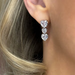 Statement earrings, party earrings, silver earrings, drop earrings, wedding earrings, going out earrings, sparkling earrings