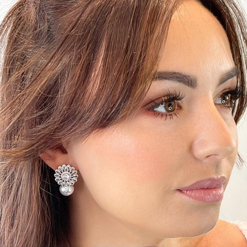 Silver earrings, pearl earrings, going out earrings, wedding earrings, drop earrings, party earrings, silver pearl earrings, pearl earrings, bridal earrings, statement earrings