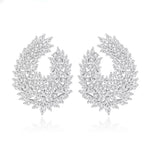 Silver going out earrings, wedding earrings, silver earrings, drop earrings, party earrings, Silver earrings, Wedding earrings, silver earrings, bridal earrings, bridesmaid earrings, going out earrings, shiny earrings, rhodium earrings, statement earrings, cluster earrings