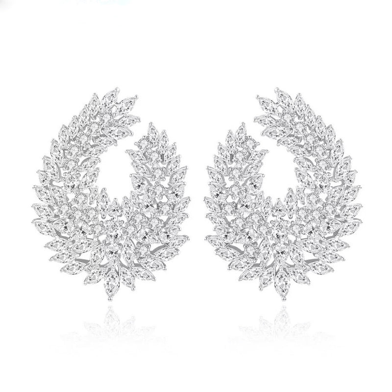Silver going out earrings, wedding earrings, silver earrings, drop earrings, party earrings, Silver earrings, Wedding earrings, silver earrings, bridal earrings, bridesmaid earrings, going out earrings, shiny earrings, rhodium earrings, statement earrings, cluster earrings