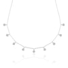 Droplet necklace, silver necklace, choker, chain, diamond necklace, tennis necklace