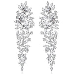 Statement earrings, party earrings, silver earrings, drop earrings, wedding earrings, going out earrings, sparkling earrings