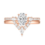 Rose gold ring, ring set, ring duo, stacking rings, wedding ring, engagement ring, statement ring, cocktail ring