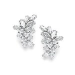 Cluster earrings, stud earrings, party earrings, diamond earrings, crystal earrings, wedding earrings, statement earrings, bridal earrings, silver earrings