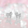 Bow Stud Earrings | Silver