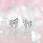 Bow Stud Earrings | Silver