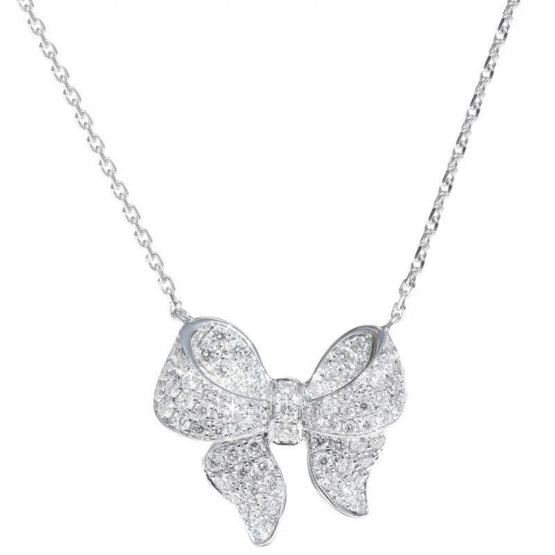 Bow Necklace | Silver