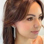 Silver going out earrings, wedding earrings, silver earrings, drop earrings, party earrings, Silver earrings, Wedding earrings, silver earrings, bridal earrings, bridesmaid earrings, going out earrings, shiny earrings, rhodium earrings, statement earrings
