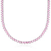Pink tennis necklace, tennis necklace, diamond necklace, swarovski necklace