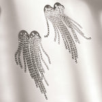 Statement earrings, party earrings, silver earrings, drop earrings, wedding earrings, going out earrings, sparkling earrings