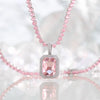 Boujee Tennis Necklace | Blush Pink