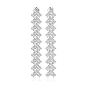 Going out earrings, wedding earrings, silver earrings, chandelier earrings, party earrings, Silver earrings, Wedding earrings, silver earrings, bridal earrings, bridesmaid earrings, going out earrings, shiny earrings, rhodium earrings, statement earrings