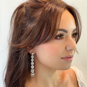 Silver going out earrings, wedding earrings, silver earrings, drop earrings, party earrings, Silver earrings, statement earrings