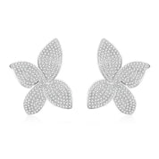 Petite Feuille Stud Earrings | Silver