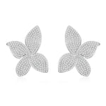 Petite Feuille Stud Earrings | Silver