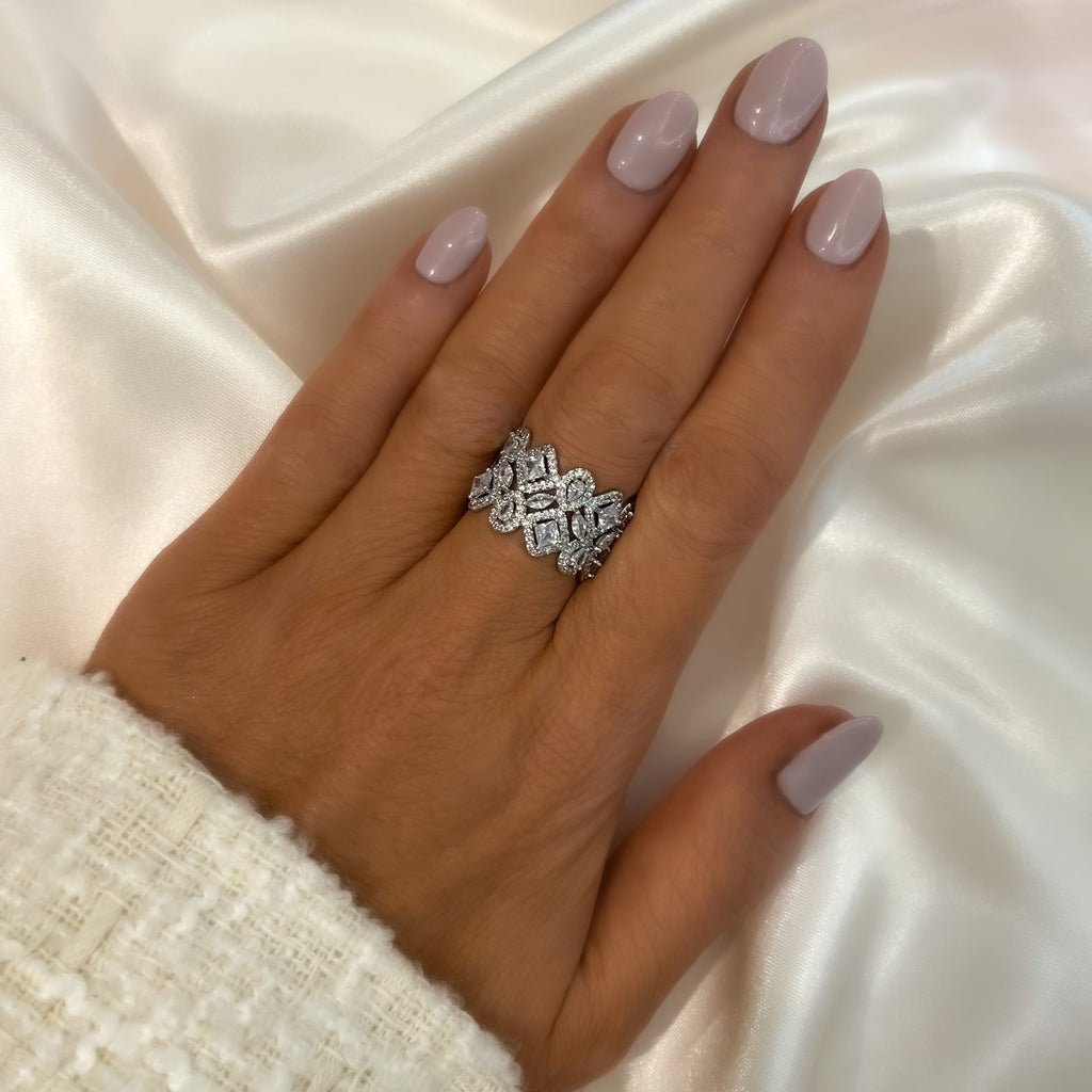 Silver ring, stacking ring, ring set, engagement ring, wedding ring, cocktail ring, ring set silver, silver ring for women