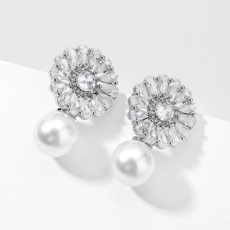 Silver earrings, pearl earrings, going out earrings, wedding earrings, drop earrings, party earrings, silver pearl earrings, pearl earrings, bridal earrings, statement earrings