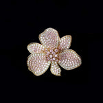 Flower ring, cocktail ring, pink ring, rose gold ring, ring for women, engagement ring, wedding ring, statement ring, gold ring, cluster ring