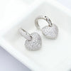 Silver going out earrings, wedding earrings, silver earrings, drop earrings, party earrings, Silver earrings, Wedding earrings, silver earrings, bridal earrings, bridesmaid earrings, going out earrings, shiny earrings, rhodium earrings, statement earrings, heart earrings