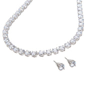 Silver tennis necklace, tennis necklace, pendant necklace, layer necklace, crystal necklace, gemstone necklace, wedding necklace, going out necklace, party necklace, silver tennis chain, silver tennis pendant, pink tennis necklace