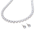 Silver tennis necklace, tennis necklace, pendant necklace, layer necklace, crystal necklace, gemstone necklace, wedding necklace, going out necklace, party necklace, silver tennis chain, silver tennis pendant, pink tennis necklace