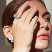 Petite Fleur Stud Earrings | Silver