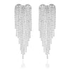 Statement earrings, party earrings, silver earrings, drop earrings, wedding earrings, going out earrings, sparkling earrings