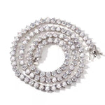 Silver tennis necklace, tennis necklace, diamond necklace, swarovski necklace