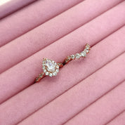 Rose gold ring, ring set, ring duo, stacking rings, wedding ring, engagement ring, statement ring, cocktail ring
