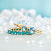 Blue bracelet, gold bracelet, wedding bracelet, swarovski bracelet, stacking bracelet