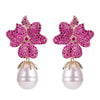 Pink earrings, Gold earrings, pearl earrings, going out earrings, wedding earrings, golden earrings, drop earrings, party earrings, gold pearl earrings, pearl earrings, bridal earrings, statement earrings