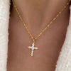 "Like A Prayer" Cross Pendant Necklace | Gold